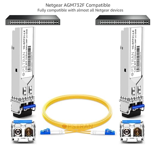 OPSTRAN 1000BASE-LX/LH SFP Optical Transceiver Module Compatible with Netgear AGM732F 1310nm 20km DDM Duplex LC SMF