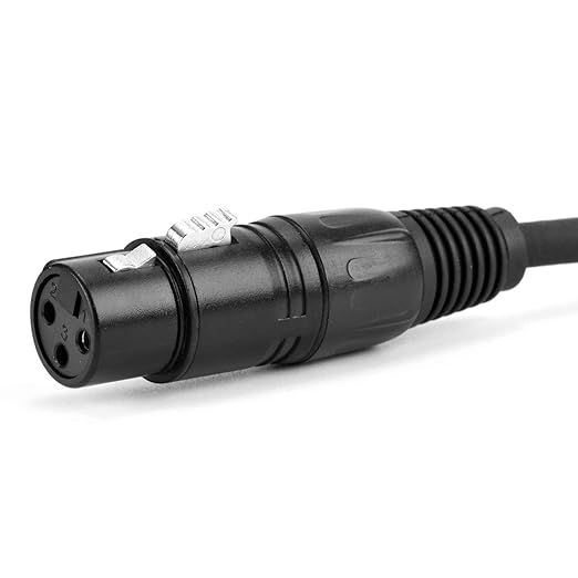MFL. 6.6 ft Flexible DMX Cable 3 Pin Signal XLR Male to Female Cable Wire for Stage Lighting DJ Lights, 110 Ohms Impedance, Black, 4 Pack