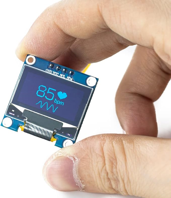Hosyond 5 Pcs 0.96 Inch OLED I2C IIC Display Module 12864 128x64 Pixel SSD1306 Mini Self-Luminous OLED Screen Board Compatible with Arduino Raspberry Pi (Blue)