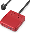135W Charging Station USB C Power Strip,6-in-1 GaN USB C Charger Block with Plug &5ft Cord,2 AC,2 USB-A,2 USB-C,PD 65W Laptop Charger for MacBook,iPhone 16/15/14,Desktop Fast Charging for Home,Office