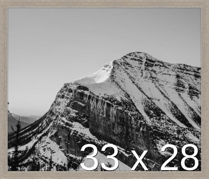 Frame It Easy 33 x 28 Rustic Gray Wood Frame (Derby)