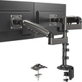 HUANUO 17-32 Inch Dual Monitor Stand, NITROGLIDE™ Dual Monitor Mount, Monitor Stand 2 Monitors, Ergonomic Adjustable Tilt/Swivel/Rotate, Weight Max 19.8 lbs, VESA 75/100mm