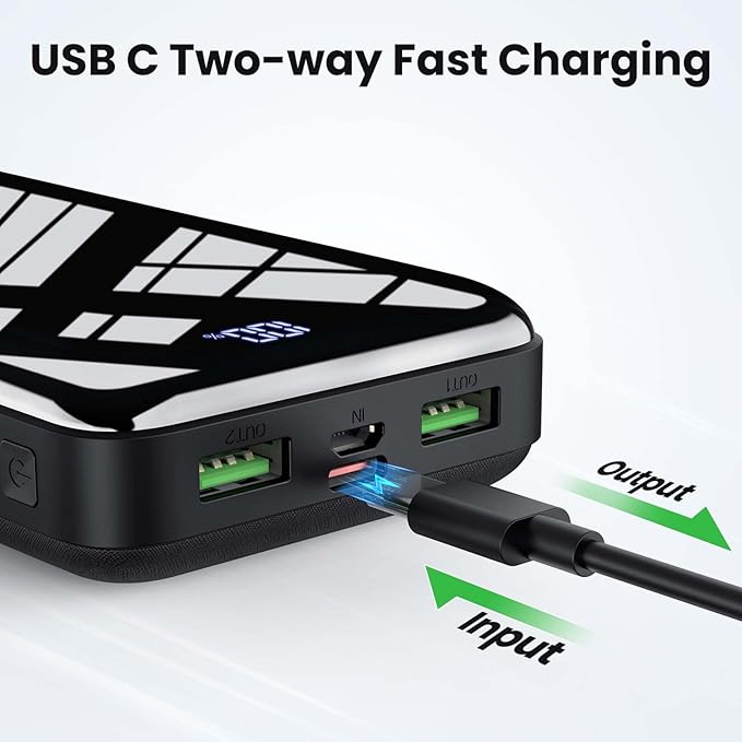 LOOPEAK Portable Charger Power Bank 27000mAh, 22.5W Fast Charging USB C External Battery Pack, 3 Outputs & 2 Inputs, LED Display, Battery Cell Phone Bank for iPhone 17/16/15, Samsung Galaxy, Android