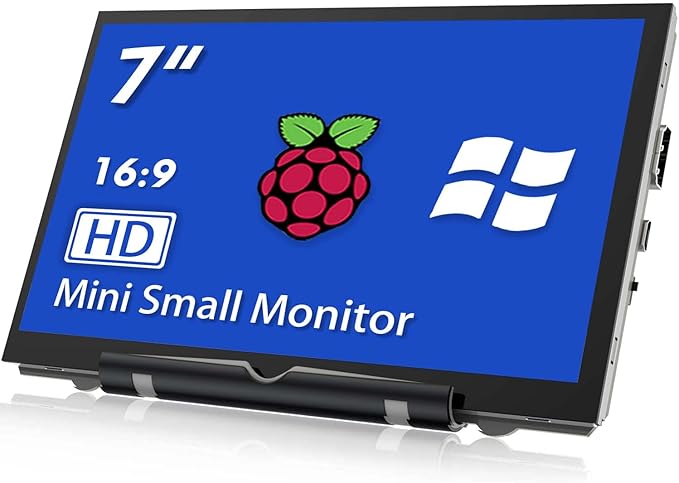 HAMTYSAN Raspberry Pi Screen 7 Inch HDMI Monitor 800x480 LCD Screen Display Mini Small Monitor for Raspberry Pi 4/3/2/Zero/B/B+ Win11/10/8/7 (Non-Touch), Driver Free