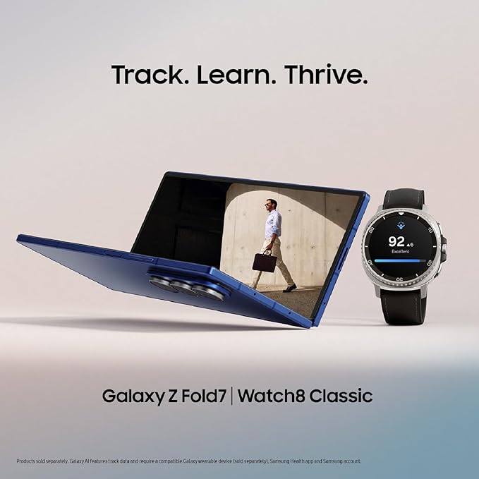 Samsung Galaxy Watch 8 Classic (2025) 46mm Bluetooth Smartwatch, Cushion Design, Rotating Bezel, Quick Button, Sleep Coaching, Running Coach, Energy Score, Black [US Version, 2 Yr Warranty]