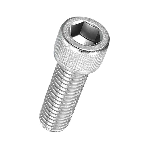 Kozelo 6pcs Socket Head Cap Screws - [M12-1.75 x 40mm] 304 Stainless Steel Allen Socket Drive for Electrical Motor 3D Printing Fan Engine Replacement Use, Silver
