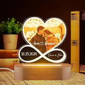 Personalized Couple Night Light, Custom Photo with Name LED Light, Gift for Couple, Love Forever Lamp, Valentine's Day Gift (Style 4)