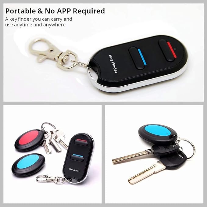 VODESON Key Finder TV Remote Control Finder, No Smartphone Needed Easy to Use Suitable for The Elderly 80dB RF Locator Device,Key Finders Make Noise Keychain Tracker/Wallet Finder