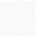 7RiversART Grid Wall Commercial Grade Gridwall Panels – Heavy Duty Grid Panel for Any Retail Display Wall Grid 2' Width x 6' Height, White (Pack of 3) Easily Portable