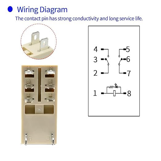UL Listed 12Pcs 8Amp Mini Relay Switch DPDT with Test Button 110V-120V AC 2NO 2NC 5Pin Socket Base with Indicator Light