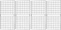 7RiversART Grid Wall Commercial Grade Gridwall Panels – Heavy Duty Grid Panel for Any Retail Display Wall Grid 2' Width x 4' Height, Black (Pack of 4) Easily Portable