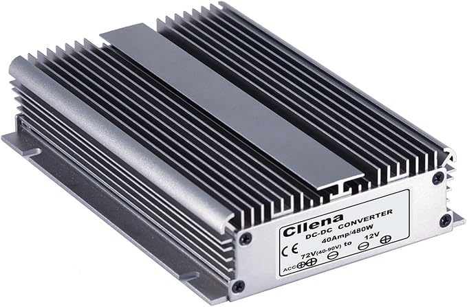 Cllena DC 40V-90V to 12V Converter Voltage Regulator Reducer 48V 60V 72V Step Down to 12V 40A 360W Converter Waterproof Buck Transformer Power Supply for Golf Cart Club Car LED Light