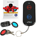JTD Key Finder Locator with Sound, Remote Finder - 2 Receivers, 1 Car Tracker Keychain,85dB Loud, 131ft Range Tracker for Keys, Wallet, Pet,TV Remote Control - No App Needed Item Finder for Home