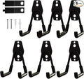 CRXCRC 6-Pack Small Square Heavy Duty Garage Hooks, Ideal for Hanging Ladders, Bikes, Tools, Garage, Garden, Basement, Shed, Utility Room Storage (Black)