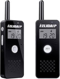 ELIDAIP T-M16 Small Walkie Talkies,Portable Two Way Radio with Earpiece & Mic Set Headsets,VOX Hands Free for Restaurants,Hotel,Sports & Outdoor Activities,Hospitals,Tourism,Black 2 Pack