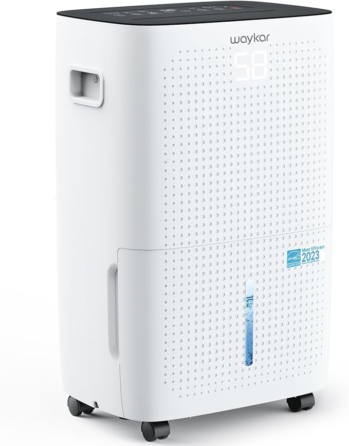 Waykar 150 Pints 7,000 Sq. Ft Energy Star Dehumidifier with Drain Hose for Commercial and Industrial Large Rooms, Home, Basements, Storages, Warehouses and Bedrooms