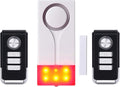 Meichoon Door Window Alarm for Home Security Sensor Wireless Anti-Theft Burglar DIY Protection Ideal for Pool Garage Office Apartment and RV with 2 Remote Control
