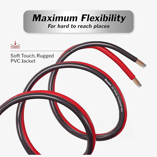 InstallGear 14 Gauge Speaker Wire - 30 Ft Copper Clad Aluminum Speaker Cable with Durable PVC Jacket - Red and Black Wire for Home Theater and Car Audio - Flexible Audio Cables