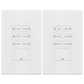 TG 30-Minute No Neutral Wire Countdown Timer Switch, 1-5-10-15-20-30 Min, for Bathroom Fans, Heaters, Lights, LED Indicator, 120VAC 800W, UL Listed, White, 2 Pack
