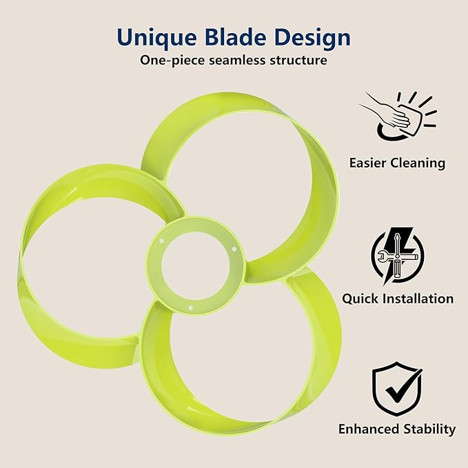 FANX 22 Inch Ceiling Fan with Light and Remote, Quiet DC Motor, Dimmable LED, Reversible 3-Speed Control, Easy Installation Flush Mount Fan for Small Rooms (Green)