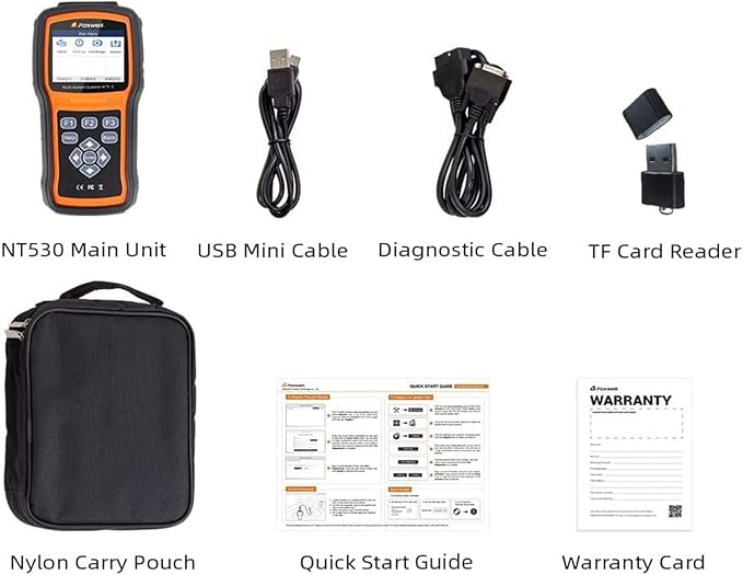 FOXWELL NT530 for Honda Acura - All Systems, All Maintenance Service - Bidirectional Diagnostic Scan Tool OBD2 Scanner Automotive Code Reader ABS Bleed SRS Airbag SAS TPMS TPS EPB Oil Reset CKP