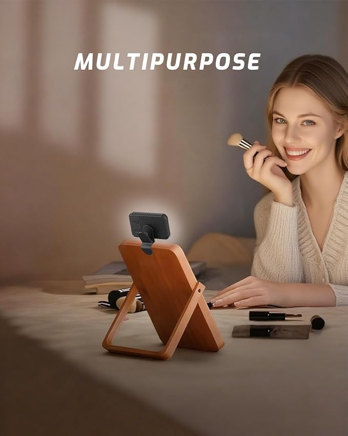 Mini Portable Selfie Light for iPhone: Rechargeable Clip on Phone Fill Lights, Ring Light for Camera Picture, Makeup Photo, Video Conferences, Laptop Use, Zoom Meetings, TikTok, Vlog Photography