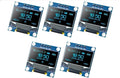5 PCS 0.96 Inch OLED I2C IIC Display Module 128x64 Pixel SSD1306 Mini Self-Luminous OLED Screen Board for Arduino Raspberry Pi (5Pcs-Blue and Yellow)