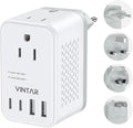 220V to 110V Voltage Converter US to Europe, VINTAR 2000W Detachable Power Converter Adapter Combo with Type A/C/G/I Plugs, International Travel Converter for Hair Dryer Straightener Curling Iron
