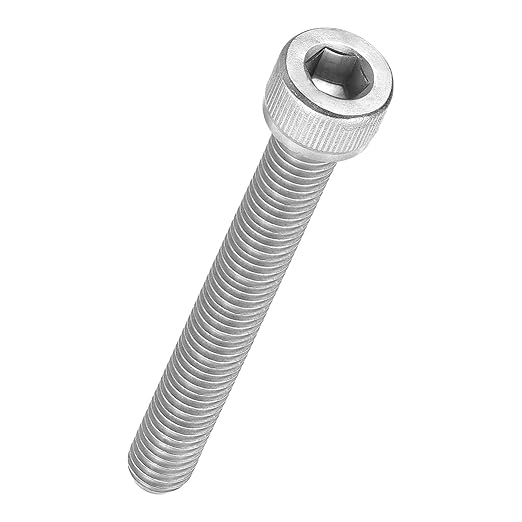 Kozelo 5pcs Socket Head Cap Screws - [M8-1.25 x 60mm] 304 Stainless Steel Allen Socket Drive for Electrical Motor 3D Printing Fan Engine Replacement Use, Silver