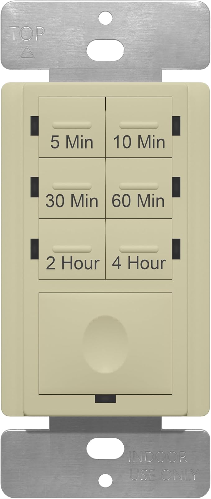 ENERLITES Countdown Timer Switch - Fan & Light Timer, 5 Min - 4 Hrs, Night Light LED Indicator, Neutral Wire Required, UL Listed, HET06-I, Ivory