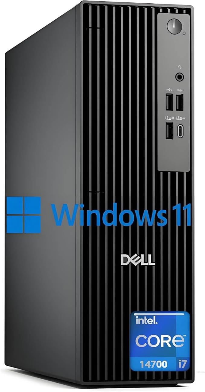 Dell Pro Slim QCS1250 Business Desktop, New OptiPlex Version, Intel Core i7-14700(20 Core, 28 Threads), 16GB DDR5 RAM, 1TB PCIe SSD, Ultra-Quiet Design, Dual 4K Monitor Support, USB-C, Windows 11