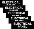 All Quality Basic Electrical Panel Sign - Fire Regulation Safety Compliance Sign - Black - Medium (5 Pack)