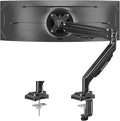 DreamAxis Heavy Duty Single Monitor Arm for 13-42" Ultrawide Screen, Adjustable Monitor Mount with Tilt Rotation Swivel, Gas Spring Desk Mount Bracket with Clamp/Grommet, Holds 33lbs, Max VESA 100x100