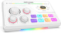 FIFINE Audio Mixer for Gaming with 7.1ch Surround Sound-Volume Knob-Mute-Voice Chat, RGB Computer Mixer with XLR Mic Interface Compatible wtih TV for Live Streaming-AmpliGame SC8W