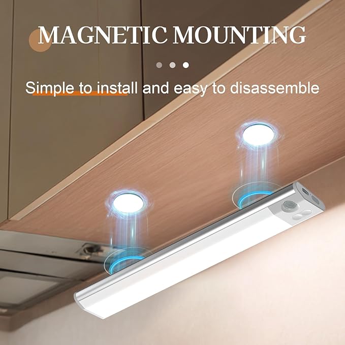 ZSYZDL Under Cabinet Lights, Motion Sensor Light Indoor,Motion Sensor Night Light,White LED Under Counter Fixture, 7-Color Ambient Lighting, Glow lamp,Auto On/Off,Wall Sconce for Bedroom,Staircase