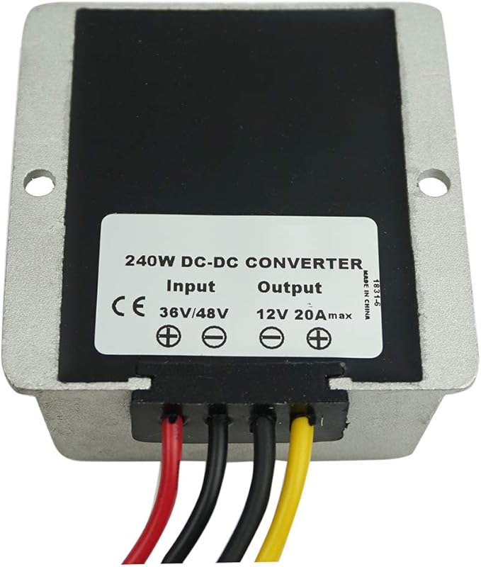 Proshopping Golf Cart DC Converter Regulator, 36V 48V Step Down to 12V 20A 240W Voltage Reducer, DC/DC Power Supply Module Buck Transformer, Waterproof - for Golf Cart, Club car, forklifts, Car