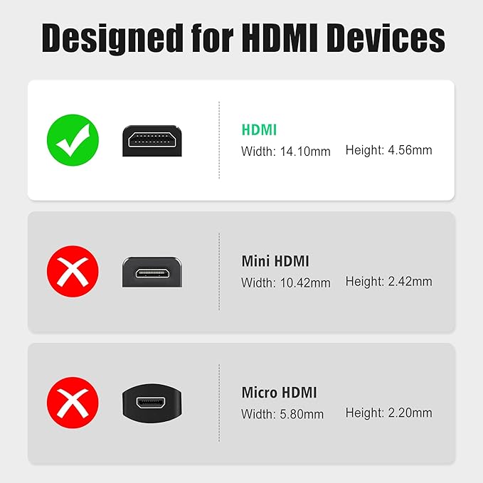 AGVEE 3 Pack (Long Side Inward) 180 Degree Angled HDMI Male to HDMI Female Adapter, U-Shaped 8K@60HZ Converter Coupler Connector Extender for Portable Display Monitor Accessories, Black