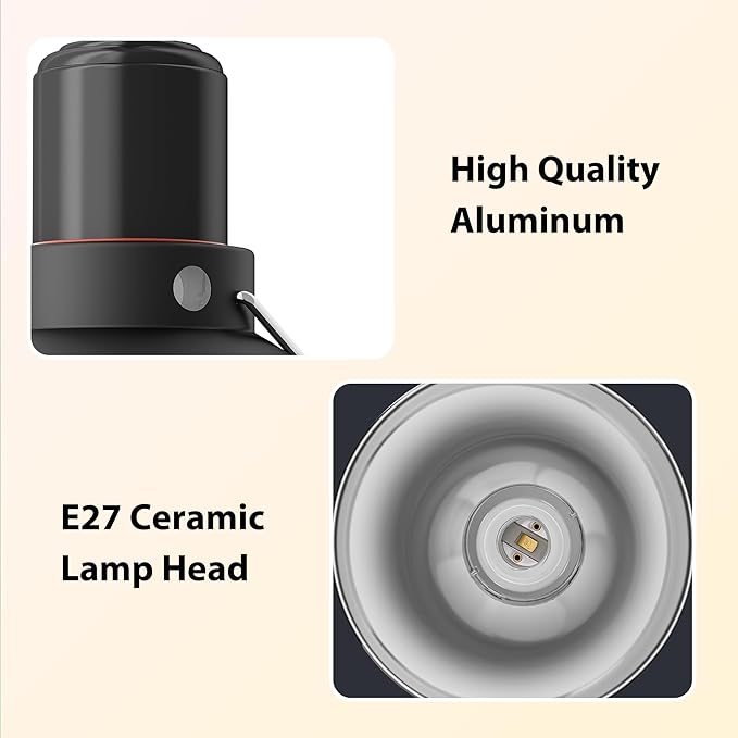 REPWILD Reptile Light Fixture with Dimming Thermostat, 8.5 Inch Deep Dome Lamp Fixture with Temperature Controller for Bearded Dragon, Turtle, Snake and Lizard Tanks, Max 150W