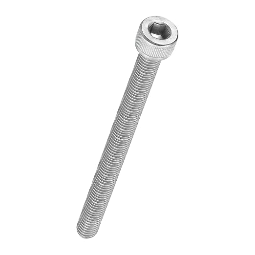 Kozelo 4pcs Socket Head Cap Screws - [M8-1.25 x 100mm] 304 Stainless Steel Allen Socket Drive for Electrical Motor 3D Printing Fan Engine Replacement Use, Silver