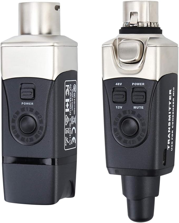 Xvive U3C Wireless Microphone System 2.4GHz Wireless XLR Transmitter and Receiver for Condenser Microphone