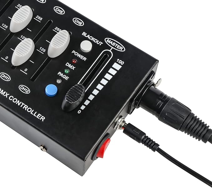 MAD OWL 12 Channel DMX dimming Controller, mini dj Lighting Controller,DMX512 Signal Protocol dimmer Suitable for Small Stage Lighting