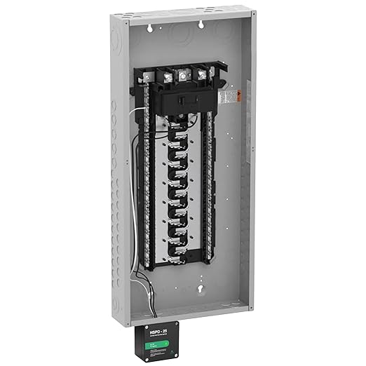 HSPD Square Whole Home Surge Protective Device, Type 1 SPD, Whole House Surge Protector, AC Surge Protection, 120/240VAC (HSPD-25)