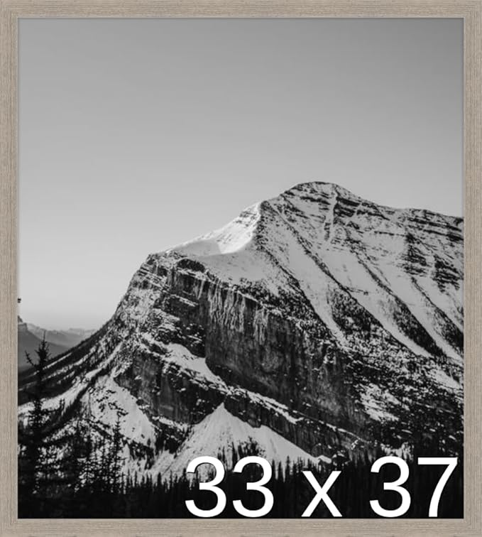 Frame It Easy 33 x 37 Rustic Gray Wood Frame (Derby)