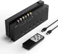 5 in to 1 Out RCA/HDMI Switcher，3 Way HDMI 2.0 + 2 RCA to HDMI Converter, Support 4:3/16:9 4K and 3D for PS1/2/3/4/5, N64, SNES, Switch, DVD, Roku, etc.