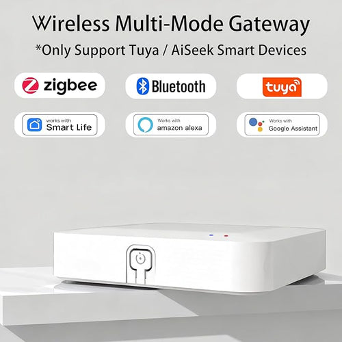AiSeek Tuya ZigBee 3.0 Hub/Wired Gateway, WiFi Smart Home Bridge Remote Controller,Work with Tuya ZigBee Smart Device, White