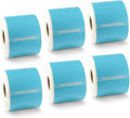 BETCKEY Colored Labels Compatible with Dymo 30857 (2-1/4" x 4") Visitor Name Tag Badge Labels, Compatible for Dymo LabelWriter Thermal 450, 4XL & Zebra Printers [6 Rolls, Light Blue]
