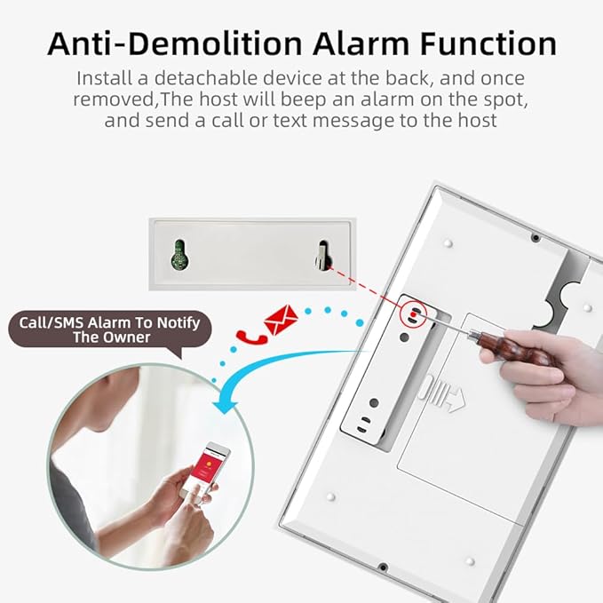 Hapippofa Home Security Alarm System,DIY Wireless WiFi Alarm System (Motion Detector, Door Window Sensor, Remote Control, Siren), Compatible with Alexa and Google for House, Apartment