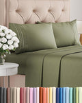 Full Size 4 Piece Sheet Set - Comfy Breathable & Cooling Bed Sheets Set - Hotel Luxury Bedding for Women, Men, Kids, Teens, Boys & Girls - Deep Pockets, Soft and Wrinkle Free - Oeko-Tex - Sage Green