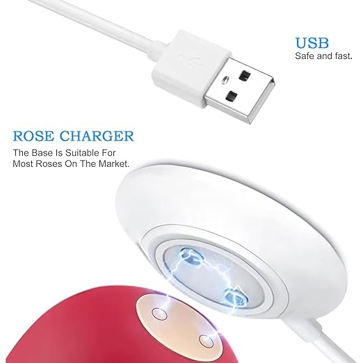 Magnetic Rose Charger, Standing Magnetic Charger USB Cable,Replacement Base Dock Station for Rose Only-12mm