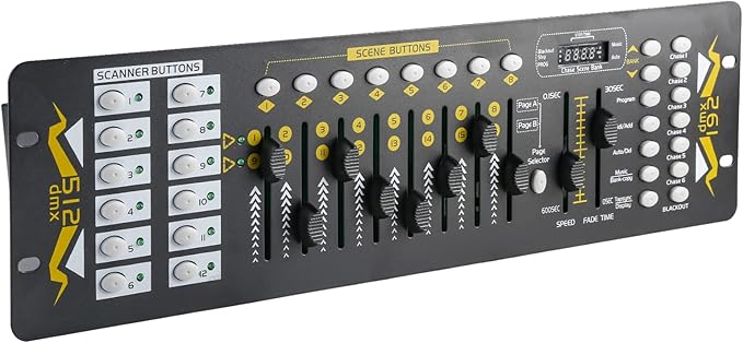 Dmx Controller 192 Channel Dmx Light Controller for Dj Lights, Dmx Controllers with XLR Cables Dmx 512 Controller, Dmx512 Lighting Controller Dmx Control Board for Stage Lights Dmx Console